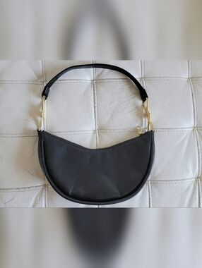 Talbots Classic Black Crescent Shoulder Bag